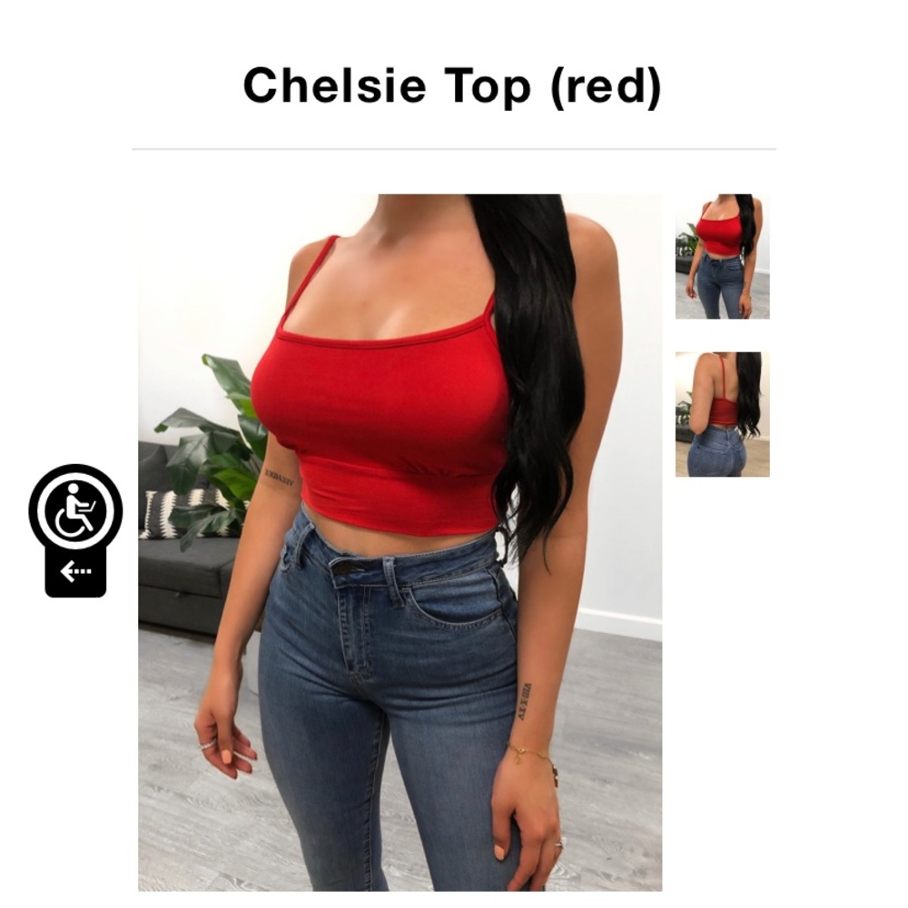 🍒 Lauras Boutique Crop Top - Size Small!